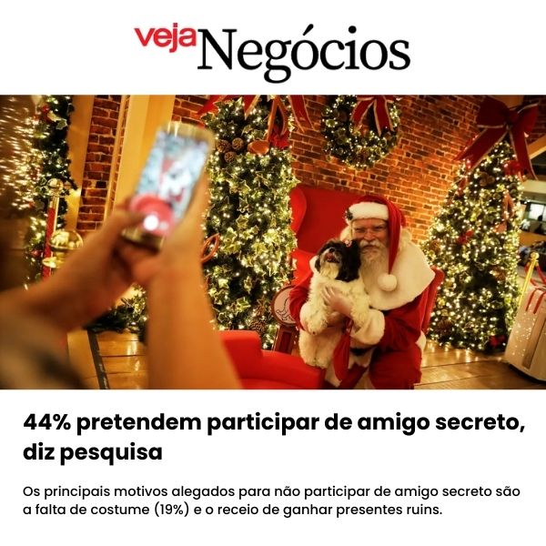 Reportagem da Veja Negócios sobre a participação dos brasileiros no Amigo Secreto